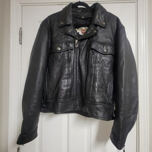 Harley Davidson Nevada Genuine Leather Motorcycle Jacket With Removable Liner